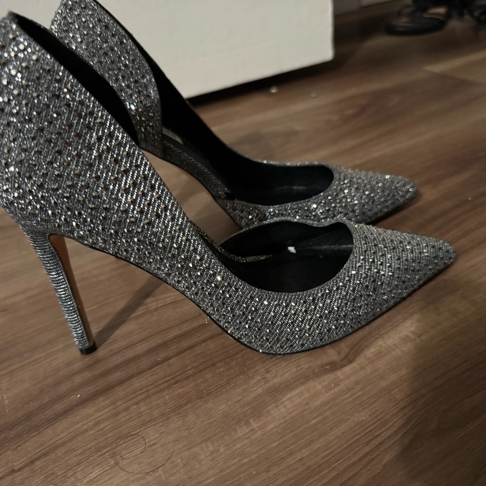 Steve Madden Sparkling Silver Heels